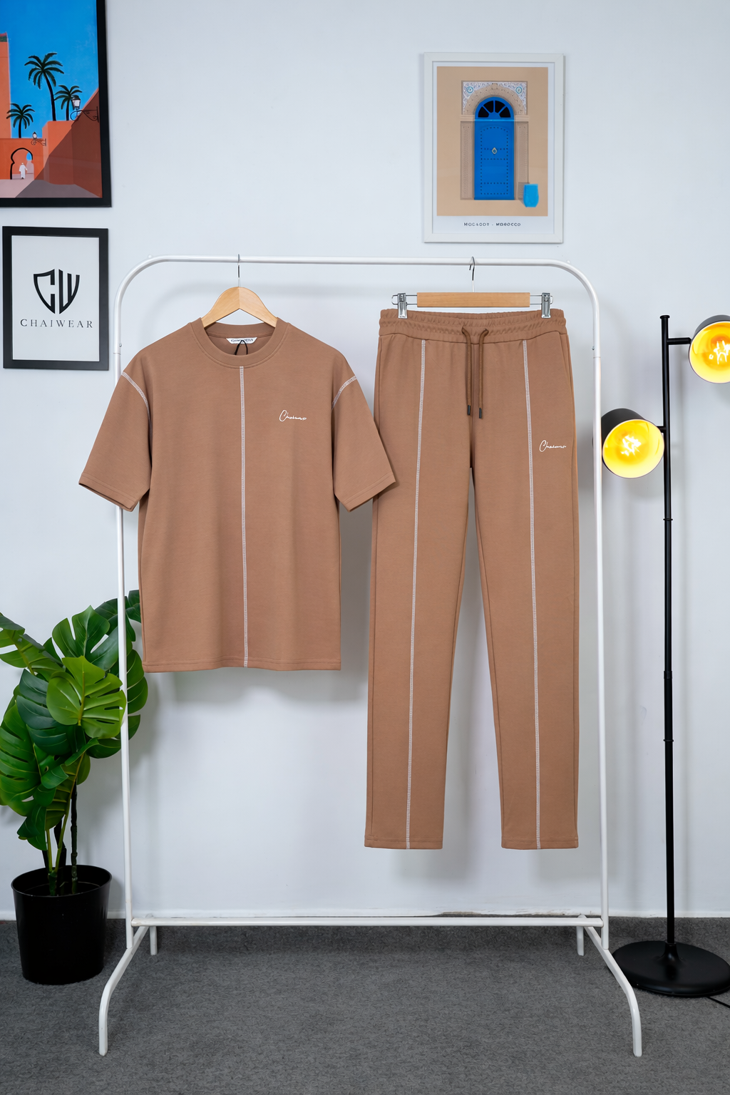 Pantalon et T-shirt Droit en coton lourd 320 GSM SRJ Couture