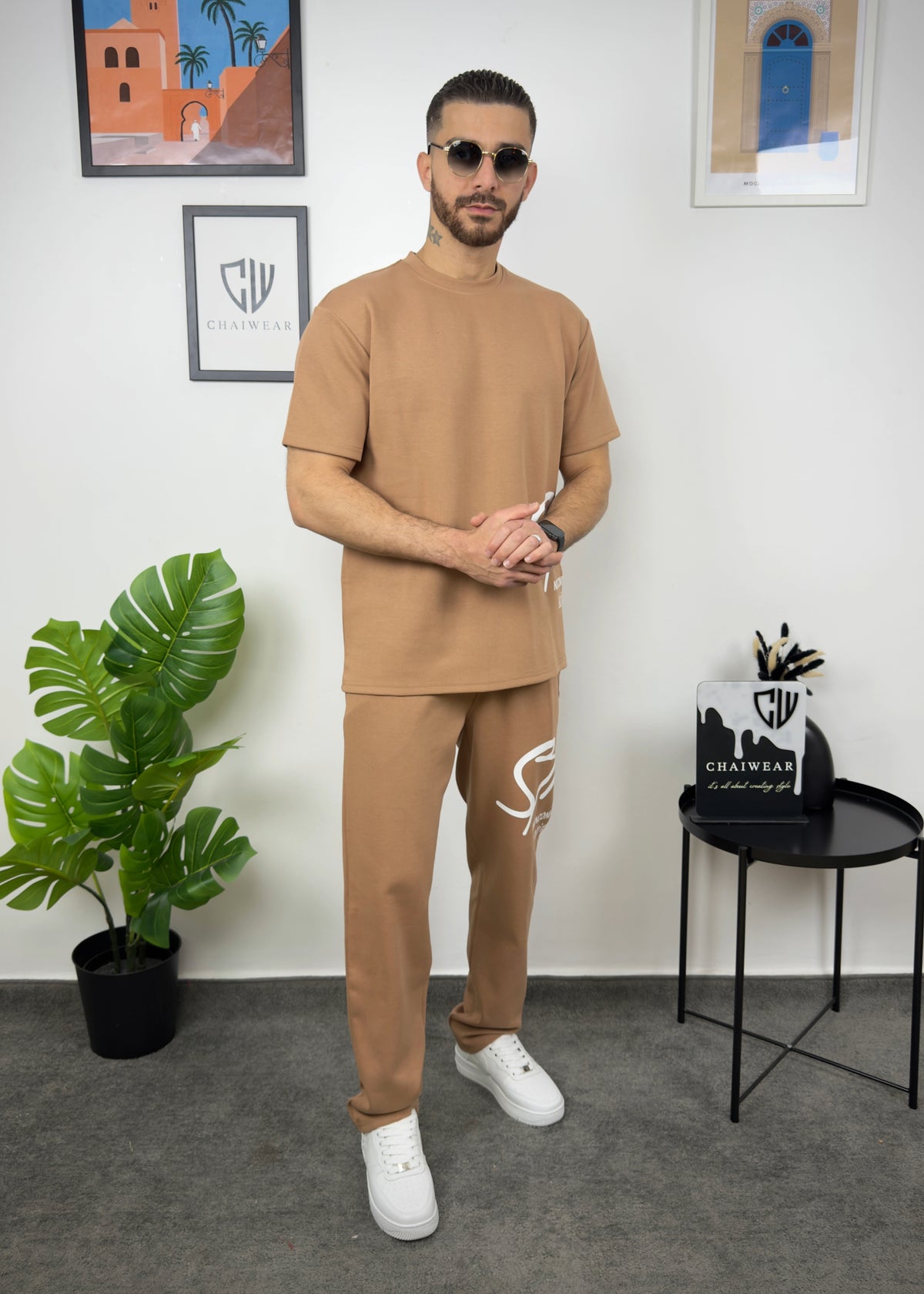 Pantalon et T-shirt Oversize en coton lourd 320 GSM Streetez sérigraphie