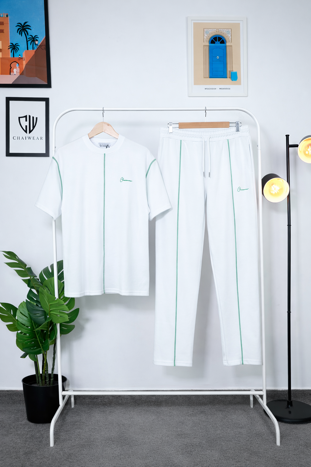 Pantalon et T-shirt Droit en coton lourd 320 GSM SRJ Couture