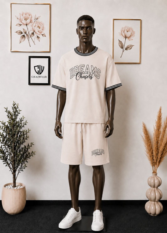 Short et T-shirt Dreams Chasers en coton lourd 320 GSM