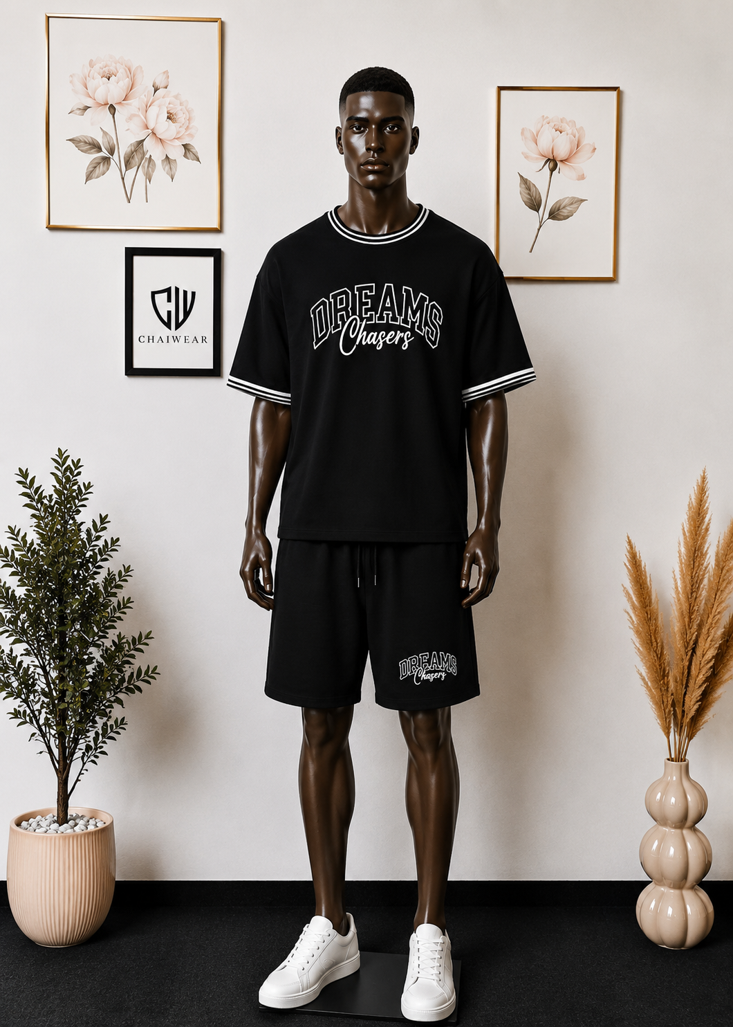 Short et T-shirt Dreams Chasers en coton lourd 320 GSM