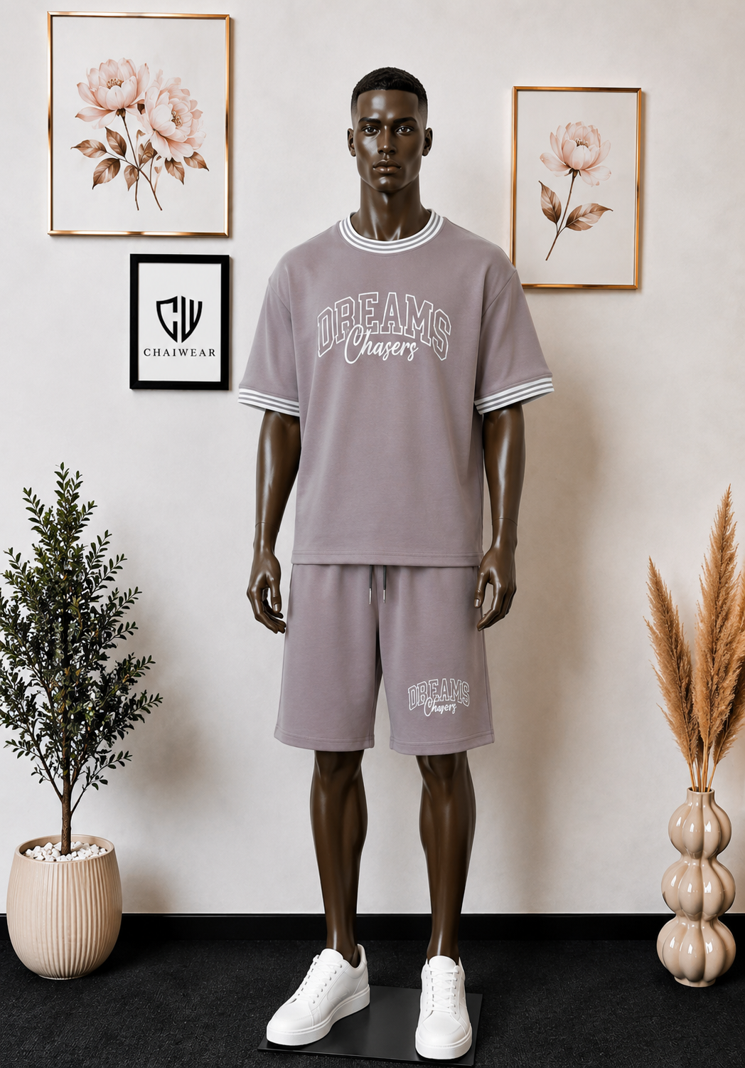 Short et T-shirt Dreams Chasers en coton lourd 320 GSM